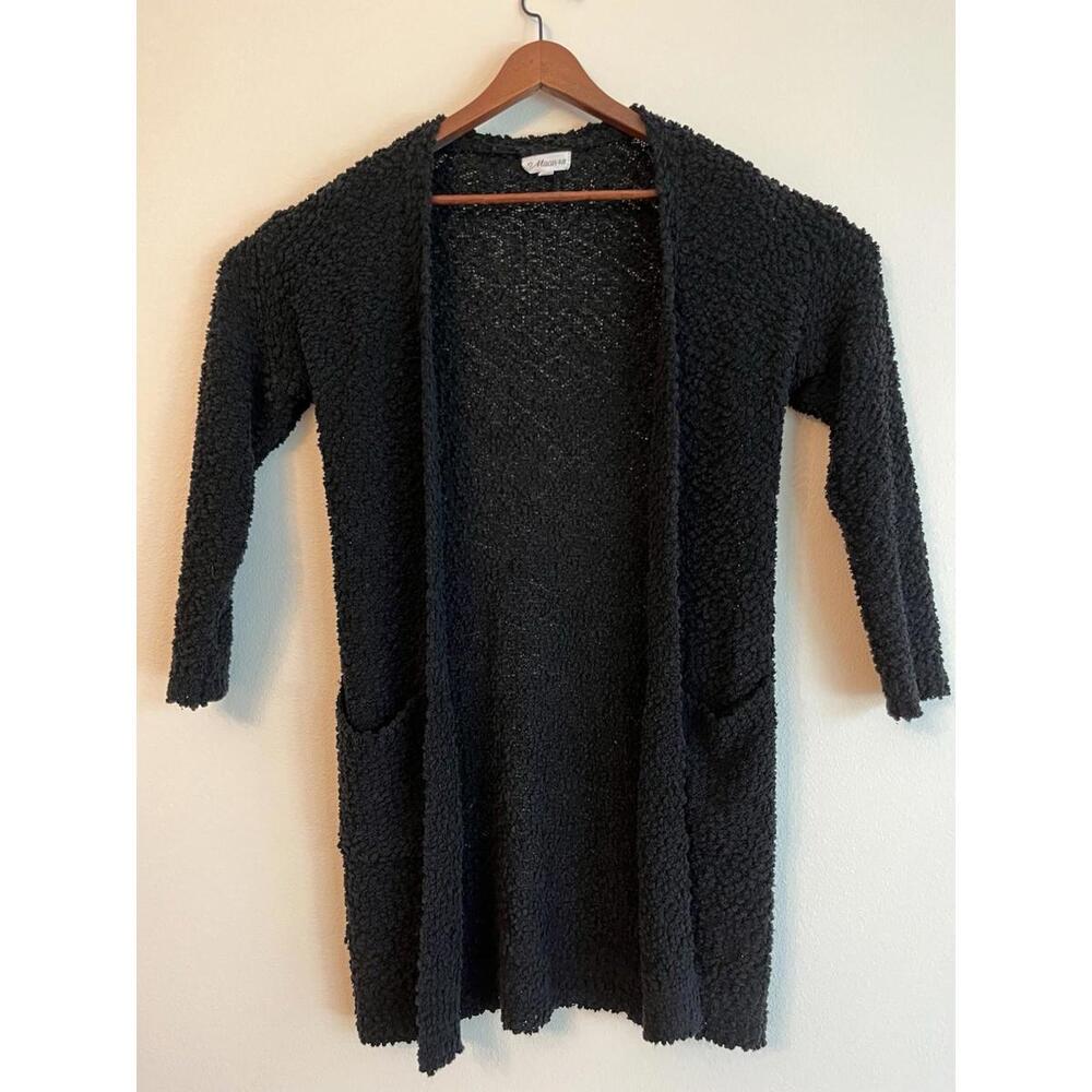 Macaron Women Black Cardigan S
